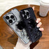 Astronaut Hidden Stand Case Cover for iPhone 15,for iPhone 15 Case Black,Astronaut Folding Bracket Kickstand iPhone Case with Camera Protector-Black Bumper & Black Back