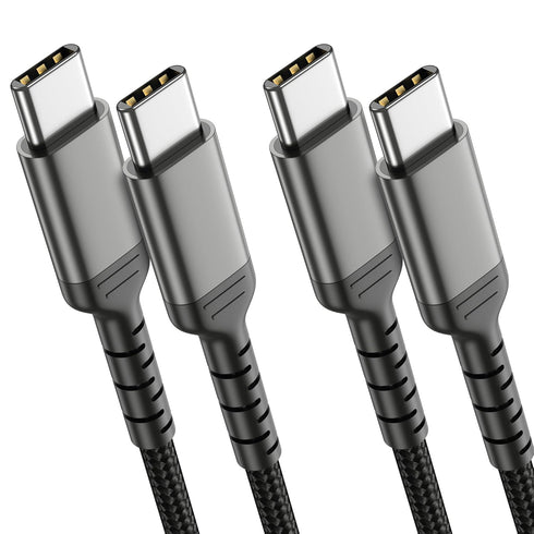 3ft USB C to C Cable 2 Pack, USB 2.0 Braided USB C to USB C Cable Fast Charging Compatible with Apple iPhone 15 iPad