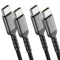 3ft USB C to C Cable 2 Pack, USB 2.0 Braided USB C to USB C Cable Fast Charging Compatible with Apple iPhone 15 iPad