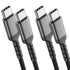 3ft USB C to C Cable 2 Pack, USB 2.0 Braided USB C to USB C Cable Fast Charging Compatible with Apple iPhone 15 iPad