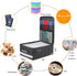 Photo Organizer Box with Lock, Fireproof Storage Box with 16 Clear Photo Cases, Portable with Handle