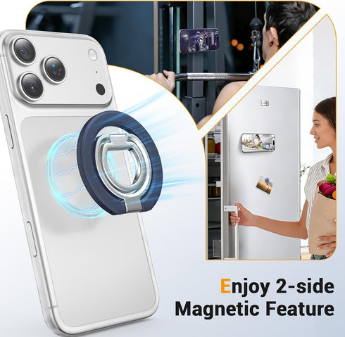 Ratcase 17 16 15 14 13 12 Magnetic Phone Ring Holder for MagSafe, Cell Phone Grip Stand Finger Ring for iPhone Pro Max