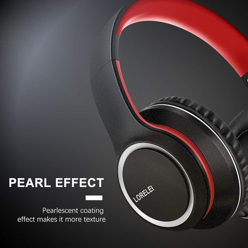 LORELEI X8 Over-Ear Wired Headphones with Microphone, Tangle-Free Nylon Line, Lightweight Foldable for Smartphone