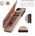 OT ONETOP Wallet Case for iPhone 7 Plus/8 Plus, Premium PU Leather, Card Holder, Kickstand, Shockproof Cover (Rose Gold)