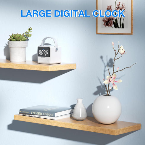 MOMOHO 50ft 5.2, Portable Bluetooth Speaker with Time Display, Portable Wireless Speaker, TWS Stereo Sound, Bluetooth