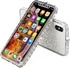 Fusicase for iPhone XR Diamond Case - Glitter Sticker Bling Rhinestone Crystal Metal Bumper Frame, Silver