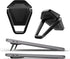 Portable Invisible Laptop Stand - 2PCS zinc Alloy Laptop Mini Stand Heat Dissipation pad, Laptop Lifter Suitable for 12-20 inch Laptop (Black)
