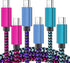 USB C Cable, Tpc002 3 Pack (6Ft/1.8M 60W) Nylon Braided Cord Compatible with iPhone 15 and MacBook