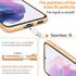 Compatible with Samsung Galaxy S21 Case, Finger Ring Holder Rose Gold Plating Design for Women, Shockproof TPU Bumper