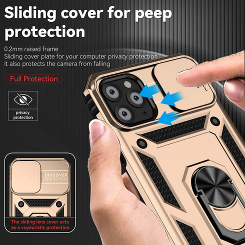 Hitaoyou iPhone 11 Pro Max Case, Military Grade Shockproof Heavy Duty Protective Magnetic Case with Camera Cover &