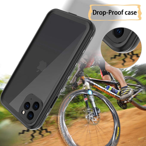 Waterproof iPhone 11 Pro Max Case, Full Body Bumper Rugged Protection with Built-in Screen, Black