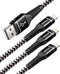 6ft Nylon Braided iPhone Charger Cord 3 Pack - Fast USB Cable for iPhone 14/13/12/11/X/XS/XR/8/7/6/5S/SE, iPad