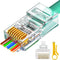 RJ45 Cat6 Cat5e Pass Through Connectors, 100 Packs Gold Plated 8P8C Modular Ethernet Network Plug