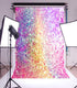 Laeacco 3x5ft Glittering Vinyl Photography Backdrops, Colorful Sequin Pattern for Baby Newborn Girls