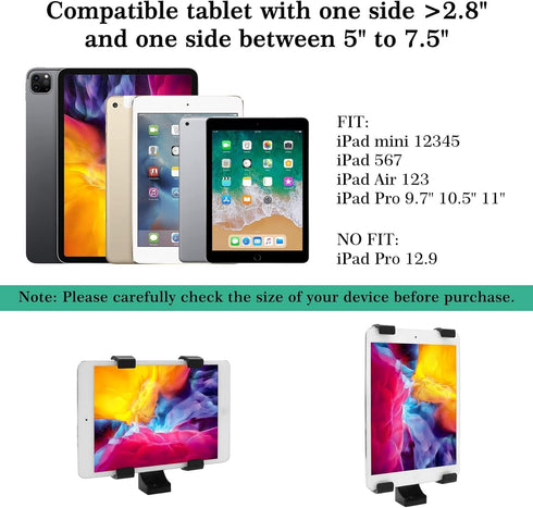 Acuvar Universal Tablet Tripod Holder Mount Adapter Compatible with iPad, Samsung Galaxy Tab, Microsoft Surface & More