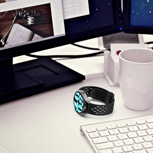 24mm Breathable Soft Silicone Magnetic Butterfly Closure Sport Replacement Band Straps Compatible with Ticwatch Pro 5