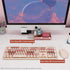 KOOTOP Wireless Keyboard and Mouse, 2.4G Cute Keyboard with Retro Round Keycap for PC, Mac, Laptop, Tablet (Milk Tea)