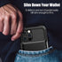 Nvollnoe iPhone 12/12 Pro Case with Card Holder - Dual Layer Heavy Duty Shockproof Wallet Case with Hidden Card Slot