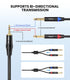 tisino 1/8 to 1/4 Stereo Cable, 1/8 Inch TRS Stereo to Dual 1/4 inch TS Mono Y-Splitter Cable, 3.5mm Aux Mini Jack to