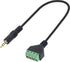 XMSJSIY 3.5mm Terminal Block Cable, 1/8 Inch TRRS Stereo Solderless Speaker Wire, 2 Pack-32CM