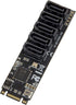 IO CREST Internal 5 Port Non-RAID SATA III 6GB/s M.2 B+M Key Adapter Card for Desktop PC