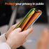 Fotbor Privacy Screen Protector for iPhone 13 Pro Max, 2 Pack Colorful Gradient Anti-Spy Anti-Blue Light Eye Protection