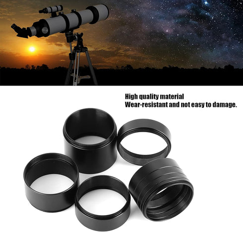 Camera Tube Telescope Covers Lens Adapter Ring Extension Tube Kit, Microscope Accessories 3/5/7/10/15/20/30mm