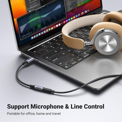 UGREEN USB C to 3.5mm Audio Adapter, Type C to Headphone Aux Jack Dongle, HiFi DAC Cable for iPhone 16