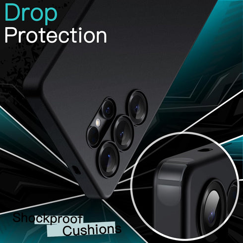 JETech S25 5G, Slim Fit Case for Samsung Galaxy Ultra Camera Lens Full Protection, Soft TPU Thin Protective Phone Cover