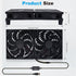 120mm 5V, 3-Degree Quiet Dual USB Fan Dual-Ball Bearings, USB Fan with L/M/H Speed Controller High Airflow Cooling Fan