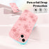 Compatible with iPhone 13 Case - Cute Butterfly Flowers Engraved Soft Silicone Phone Case for Women Girl (Pink)