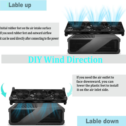 5V 120mm 360mm VTRETU Router Cooling Fan for Computer Cooler Audio Video Network Cabinet Server Cooling Project