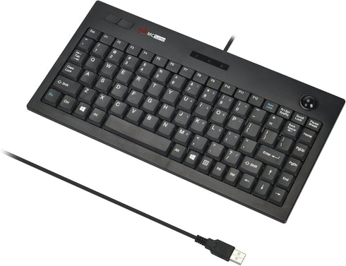 MCSaite Wired Trackball Keypad, Keyboard and Roll Mouse Combo for PC Laptop, US English Layout, Black