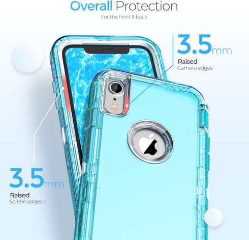ORIbox Case Compatible with iPhone XR - Heavy Duty Shockproof Anti-Fall Clear Case
