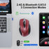 TECKNET Wireless Mouse (2.4G & BT5.0/3.0) Silent Mouse 4800 DPI Computer Mouse 6 Buttons Bluetooth Mouse, USB A Mouse Wide Compatibility - Red
