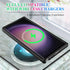 wahhle Samsung Galaxy S23 Ultra Case, Built-in Screen Protector, Full Body Shockproof Slim Fit Bumper Cover, Black/Clear