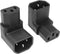 YACSEJAO IEC 320 Male C14 to 90 Degree Down Right Angled C13 Power Extension Adapter, 2PCS