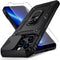 iPhone 13 Pro Max Case with Slide Lens Cover, HD Screen Protector, Military Grade Drop Protection, Black Kickstand