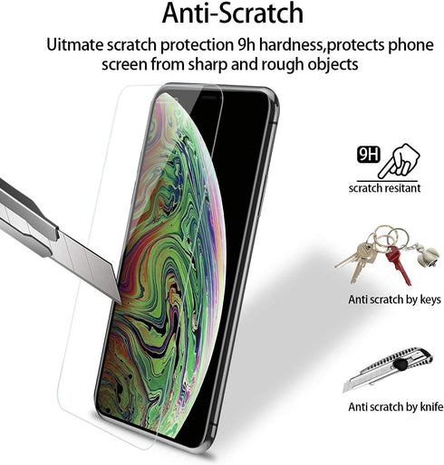 ImpactStrong Shatterproof Tempered Glass Screen Protector for iPhone 11/XR – 6.1 Inch, 3-Pack, Bubble Free, Case
