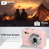 Mhaohuofu 1080p 32GB 6 0.96" 100 Pink1) Mini Keychain Camera, FHD Mini Digital Camera with SD Card, Flash, Creative