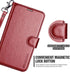 Galaxy A20/A30 Case, Premium PU Leather Wallet Flip Protective Phone Cover with Card Slots & Kickstand (Wine Red)