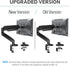 MOUNTUP Single Monitor Desk Mount, Adjustable Gas Spring Arm for Max 32 Inch Screen, VESA Mount Bracket, Black