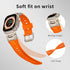 Rubber Band for Apple Watch 49mm 46mm 45mm 44mm 42mm, Luxury Silicone Sport Bands for Men iWatch Ultra & Series