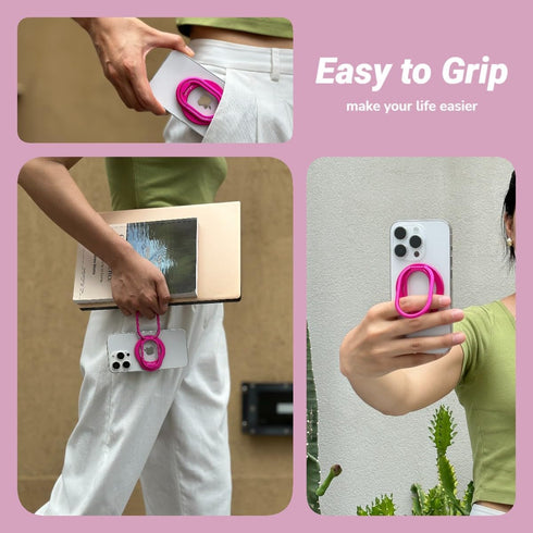 MINDSKY Mag-Safe Phone Stand, Removable Magnetic Finger Phone Grip, Compatible with iPhone 12/13/14/15 Mini/Pro