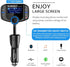 Upgraded Bluetooth FM Transmitter, Wireless Radio Adapter with 1.7'' Display, QC3.0 Dual USB Ports, AUX Input/Output