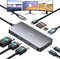 UANTIN USB C Docking Station Dual Monitor, Laptop Docking Station 3 Monitors Triple