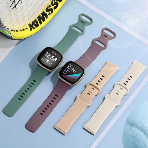 Getino Compatible with Fitbit Sense 2/Sense Bands/Versa 4/Versa 3 Bands for Women Men, Soft Sport Accessories, Band for