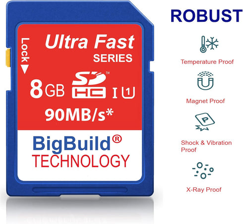 8GB Ultra Fast SDHC Memory Card 90MB/s for Kodak PIXPRO AZ252, AZ401, AZ421, AZ422, AZ527, AZ528, AZ651