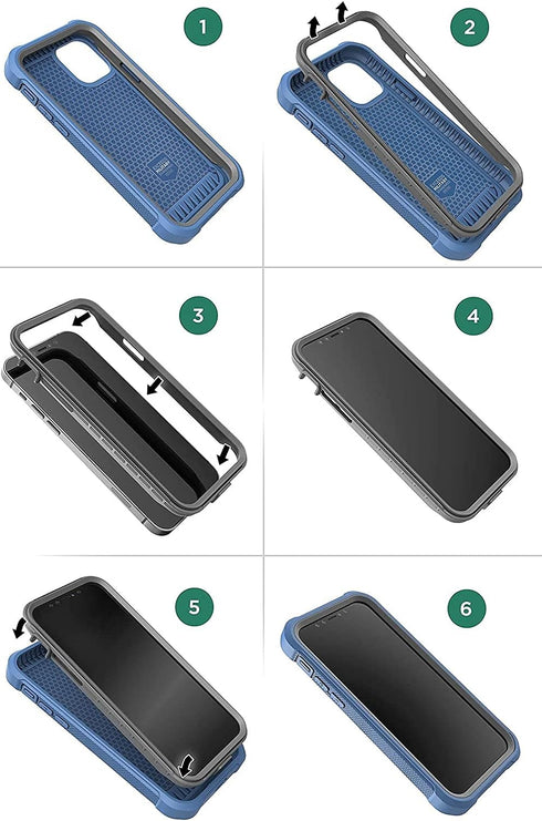 ENCASED Falcon Armor for Samsung Galaxy S20 FE - Protective Heavy Duty Full Body Phone Case, Black