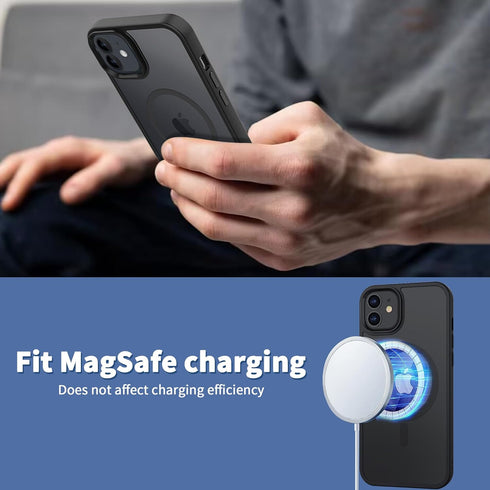 CACOE Magnetic Case for iPhone 12 & 12 Pro 2020, Compatible with MagSafe, Anti-Fingerprint TPU Thin Protective Cover